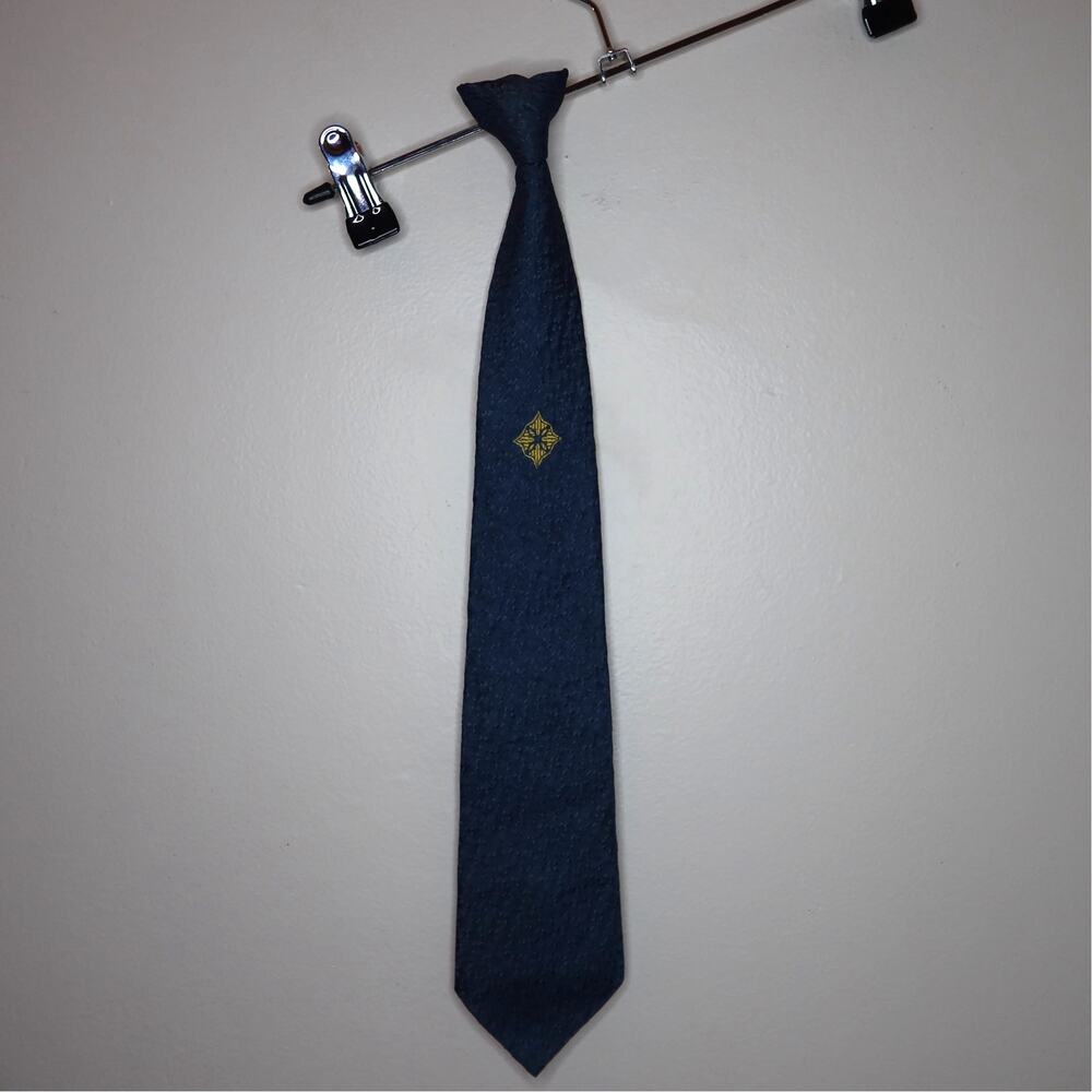 Vintage Towncraft Penneys Snapper Navy Necktie Clip On Diamond Accent